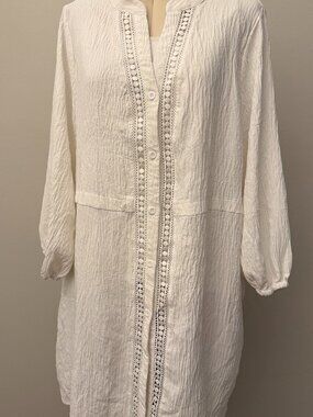 Bsubseach Women  Dresses Caftan  White dress swimsuit size XL